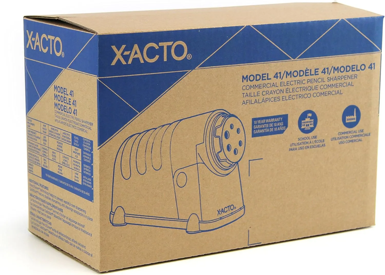 X-ACTO 1606 High Volume Commercial Electric Pencil Sharpener, Model 41, Beige
