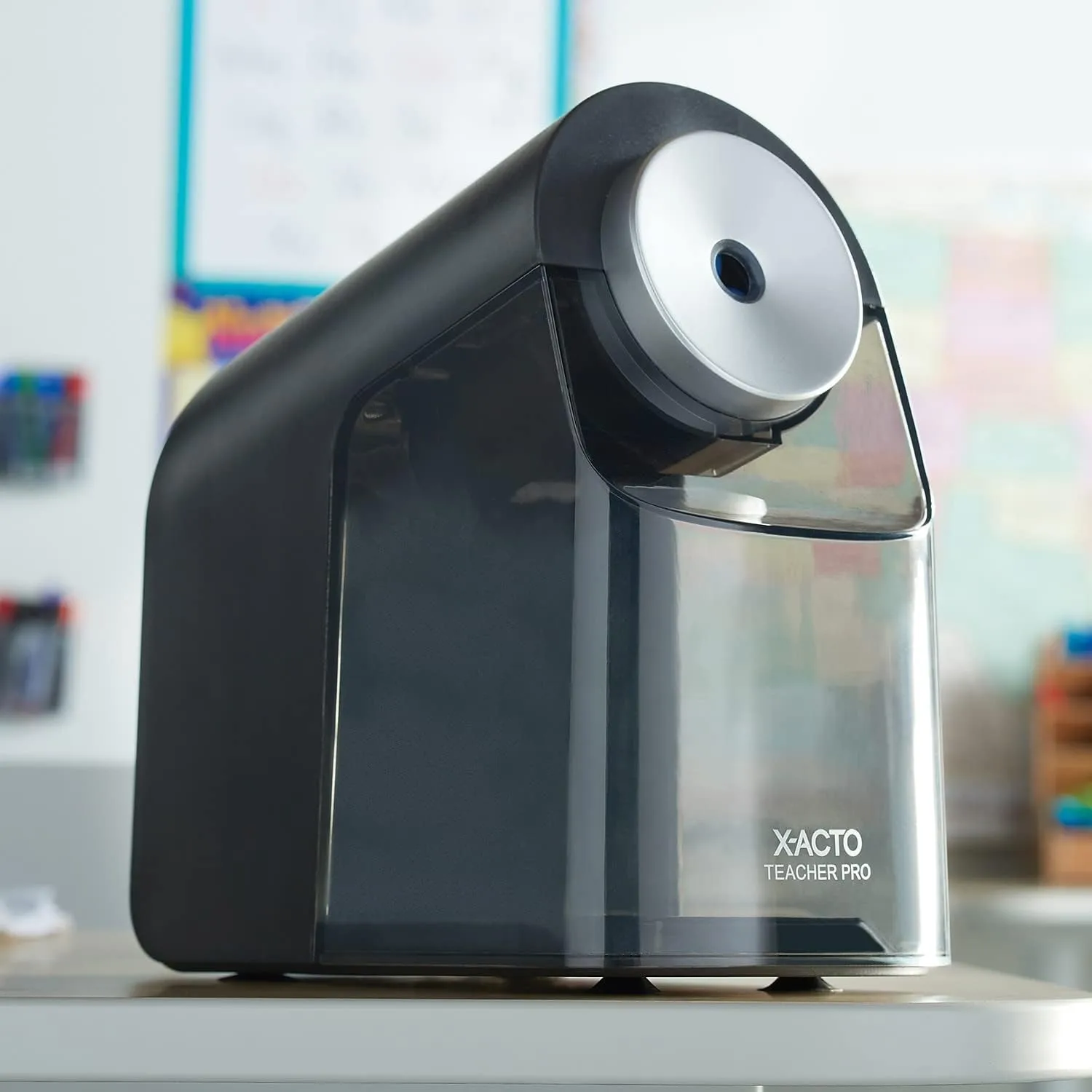 X-ACTO 1675 TeacherPro Classroom Electric Pencil Sharpener, Blue