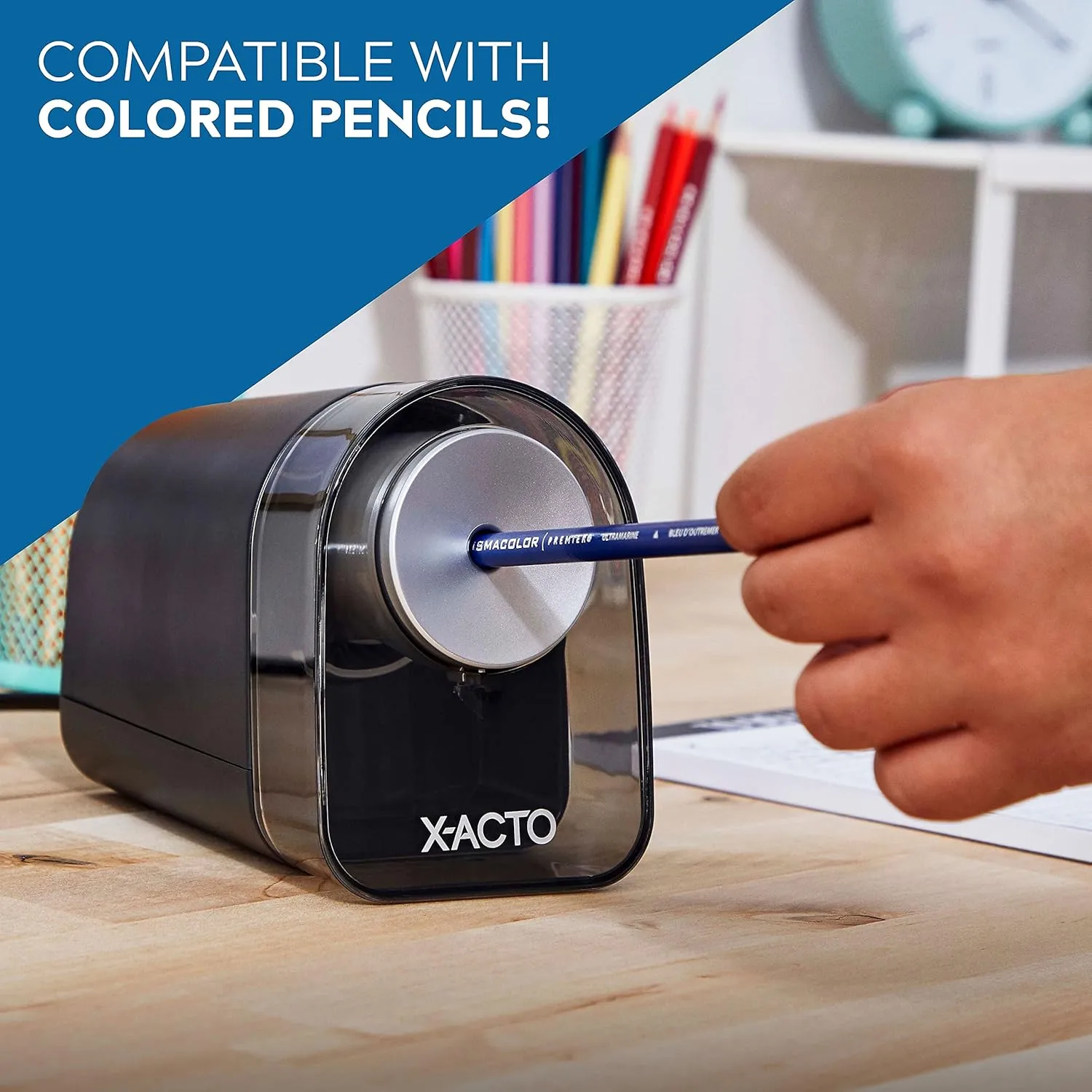 X-ACTO XLR Electric Pencil Sharpener, Black
