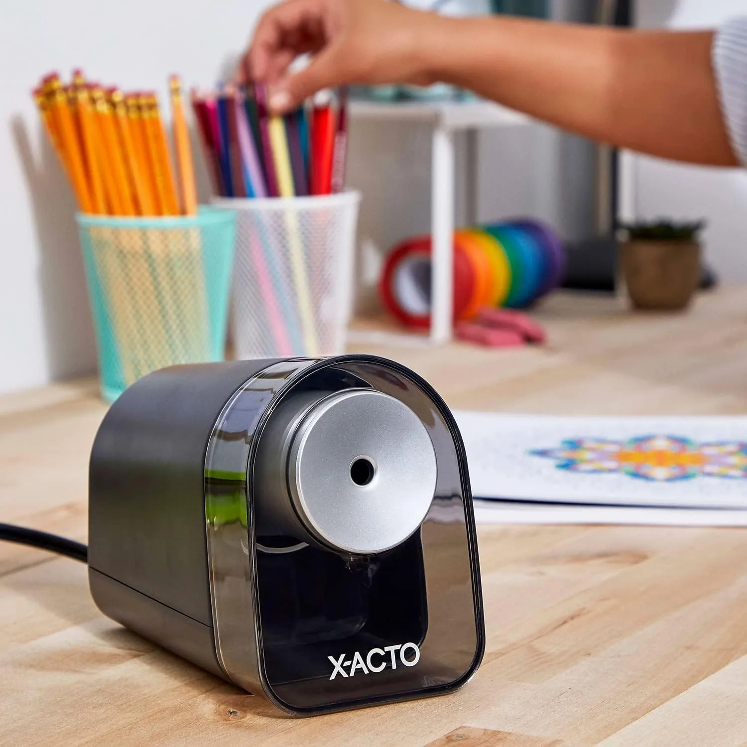 X-ACTO XLR Electric Pencil Sharpener, Black