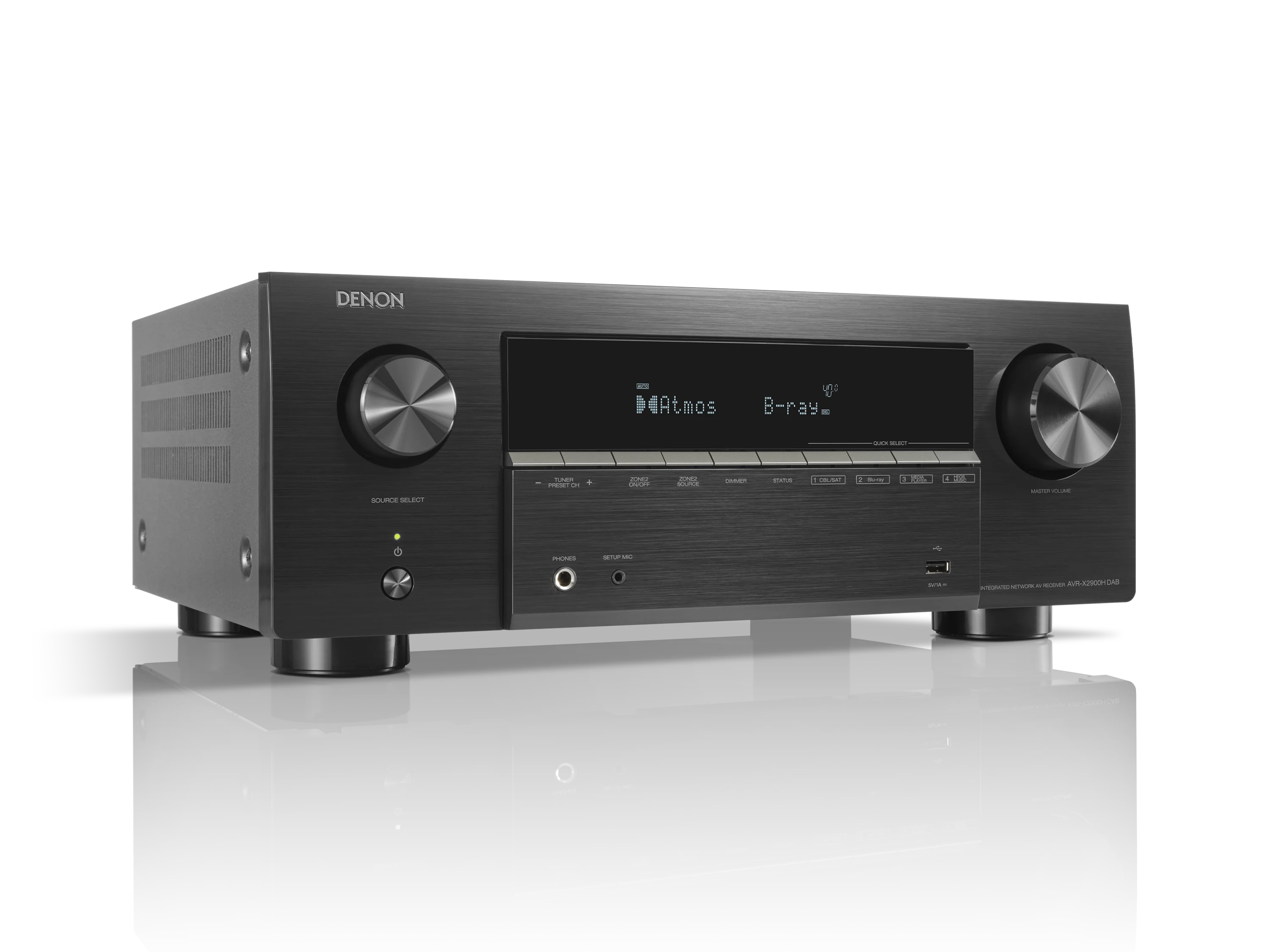 Denon AVR X2900H 4K/8K 7.2-channel AV receiver with Dolby Atmos and HEOS Technology