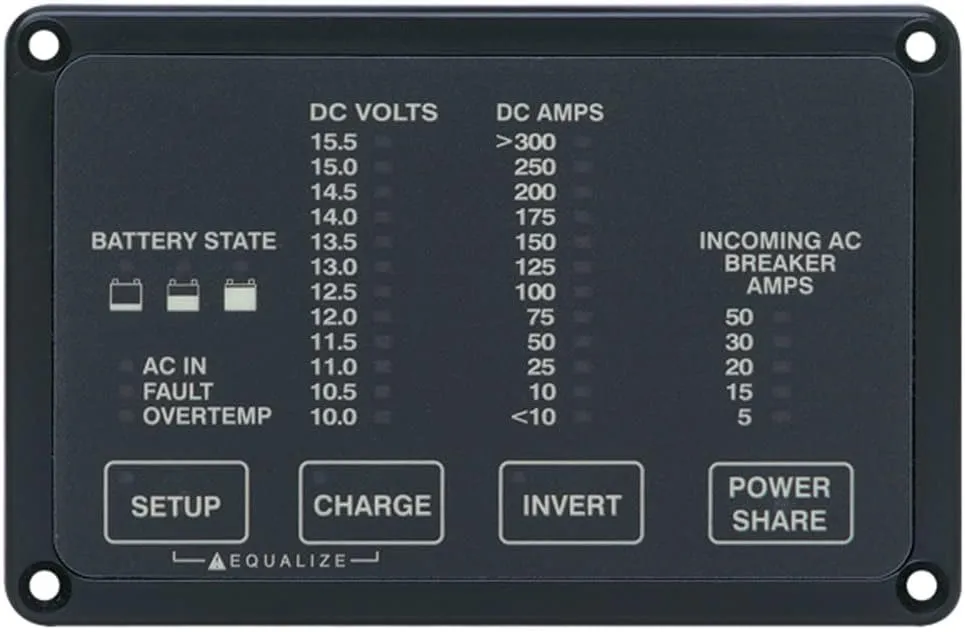 Xantrex Heart FDM-12-25 Remote Panel, Battery Status & Freedom Inverter/Charger Remote Control