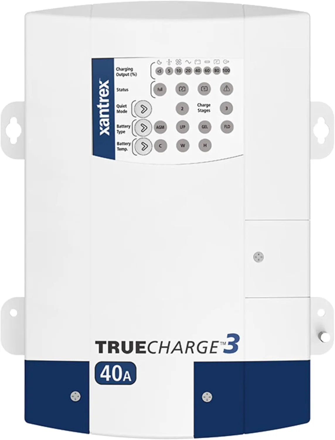 Xantrex 804-1240-10 TRUEcharge3 Multistage Charger - 12V/40A, Hardwire, 3-Bank