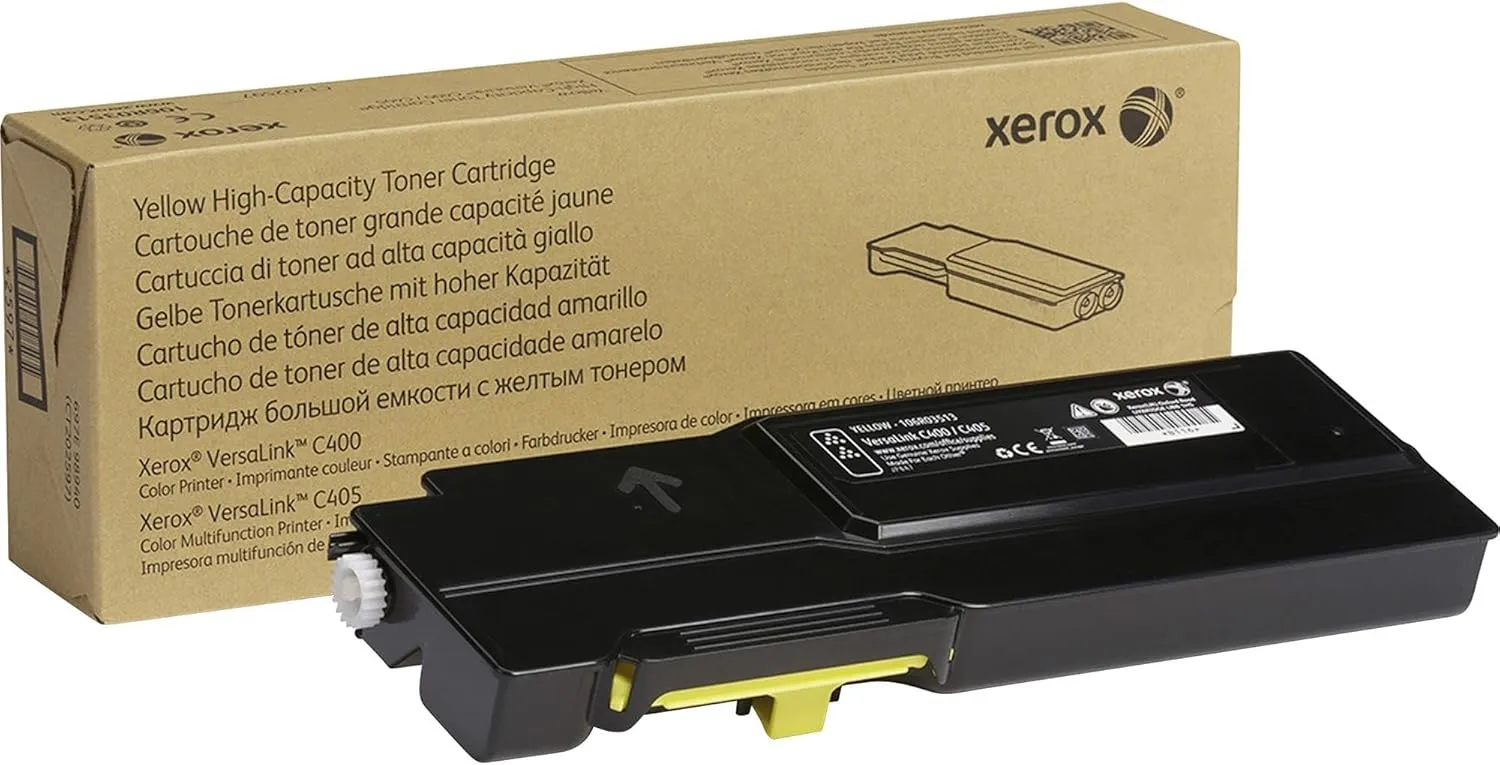 Genuine Xerox Yellow High Capacity Toner-Cartridge (106R03513) - 4,800 Pages for use in VersaLink C400/C405