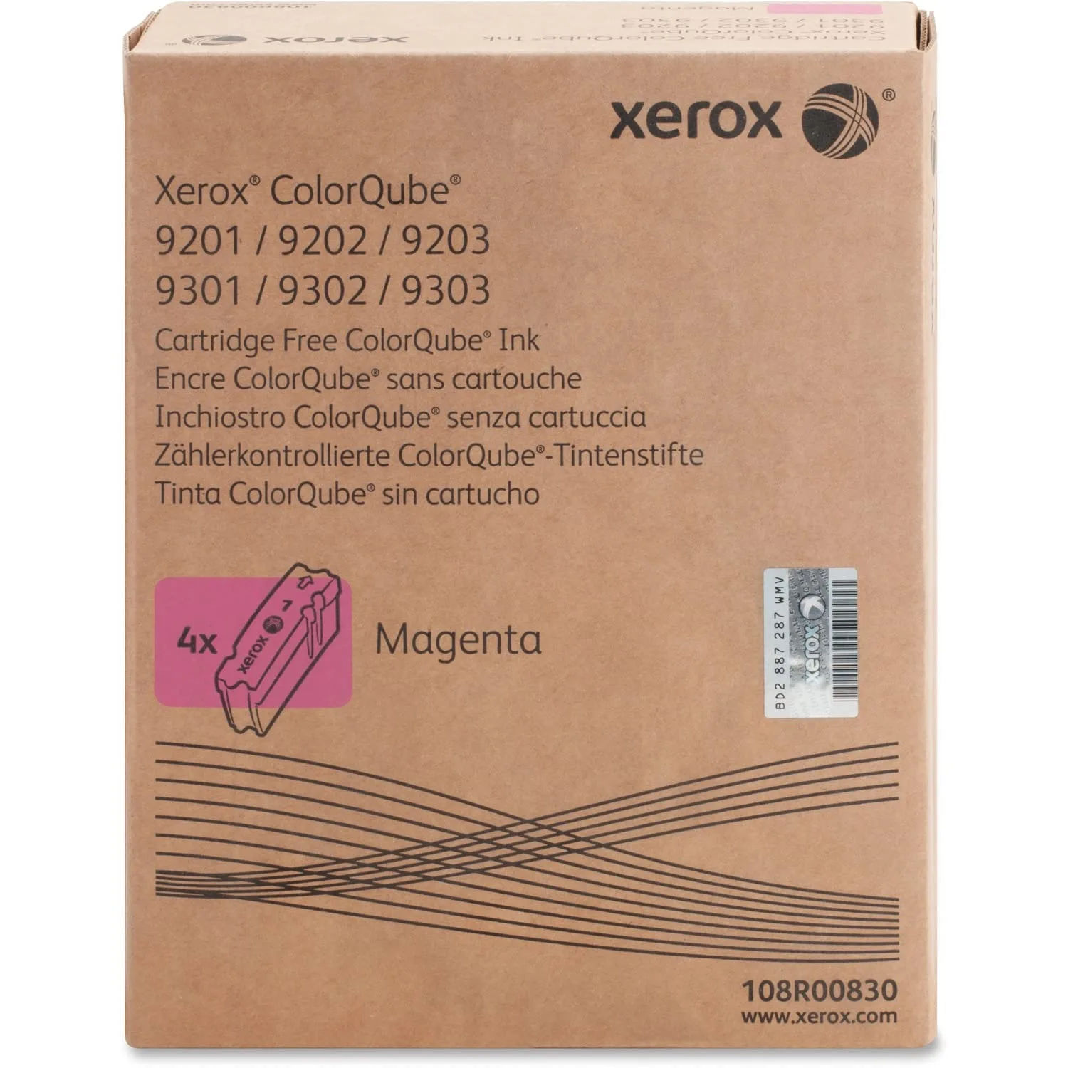 Xerox 108R00830 Magenta Solid Ink - 4 Sticks/Box