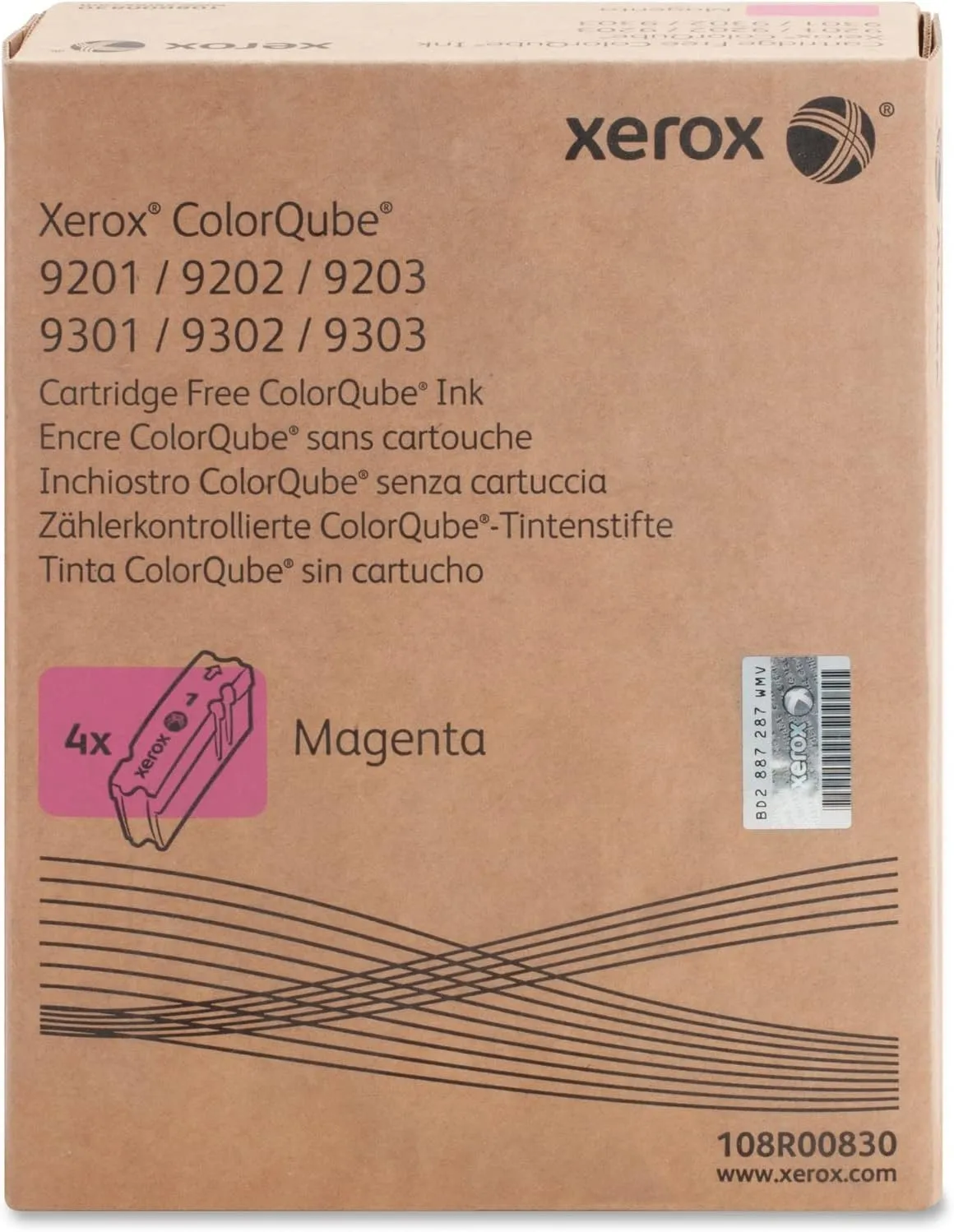 Xerox 108R00830 Magenta Solid Ink - 4 Sticks/Box