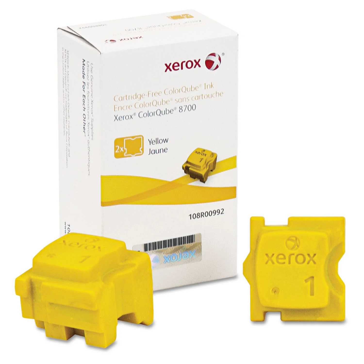 XEROX 108R00992 Solid Ink Stick, 4,200 Page-Yield, Yellow, 2/Box