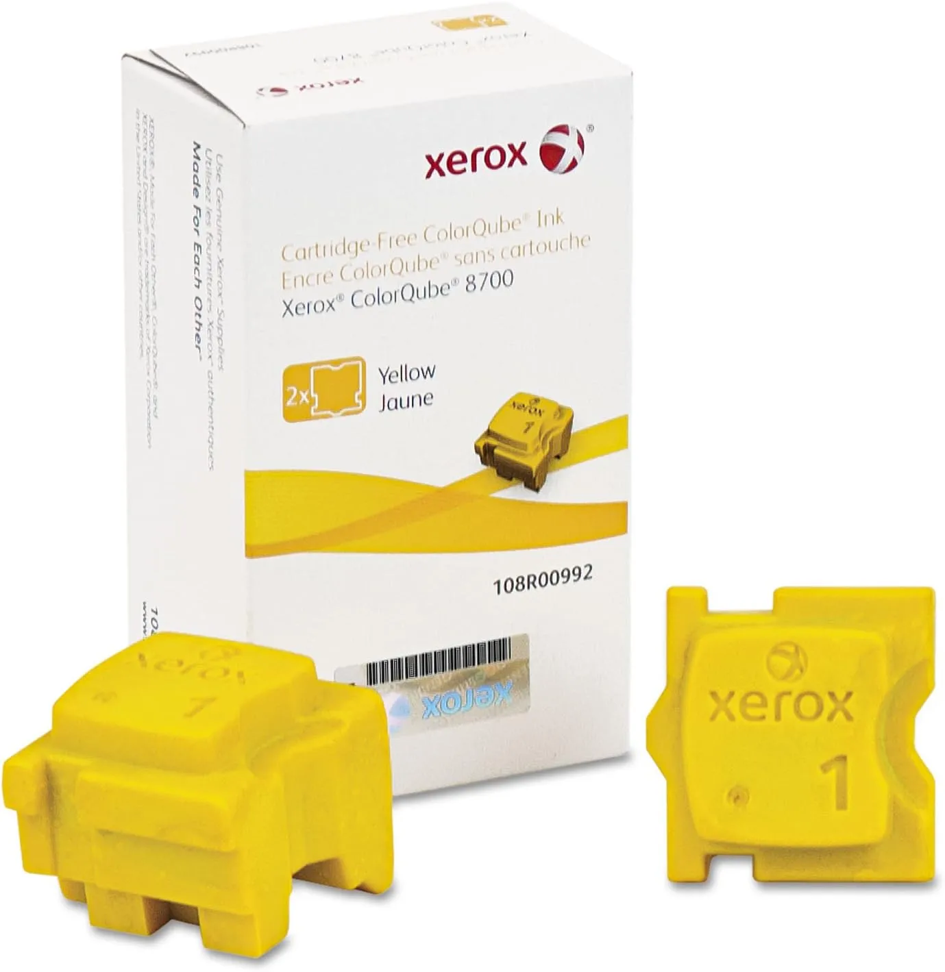 XEROX 108R00992 Solid Ink Stick, 4,200 Page-Yield, Yellow, 2/Box