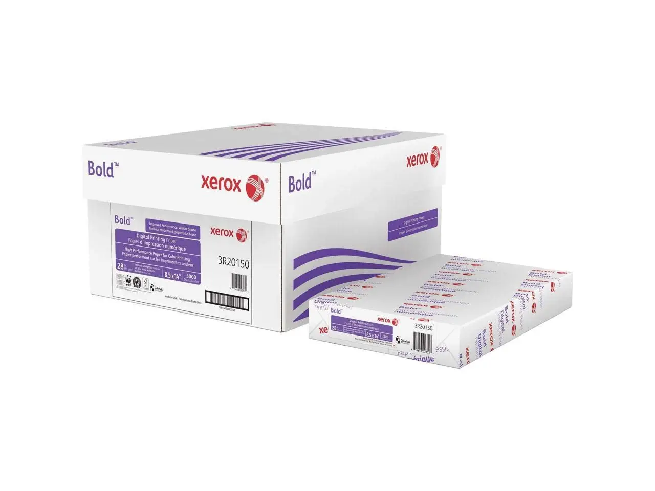 Xerox Bold Multi-Use Copy & Multipurpose Paper, Legal 8.5 x 14 in, 28 lb, 500 Sheets