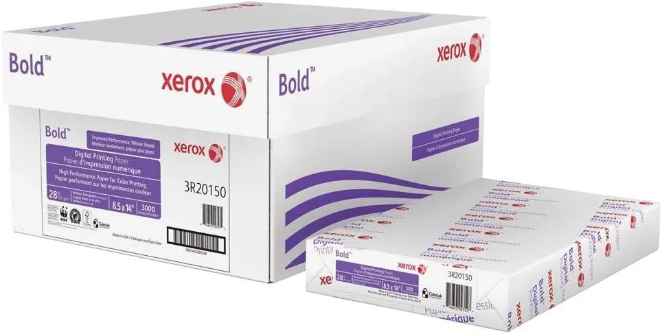 Xerox Bold Multi-Use Copy & Multipurpose Paper, Legal 8.5 x 14 in, 28 lb, 500 Sheets