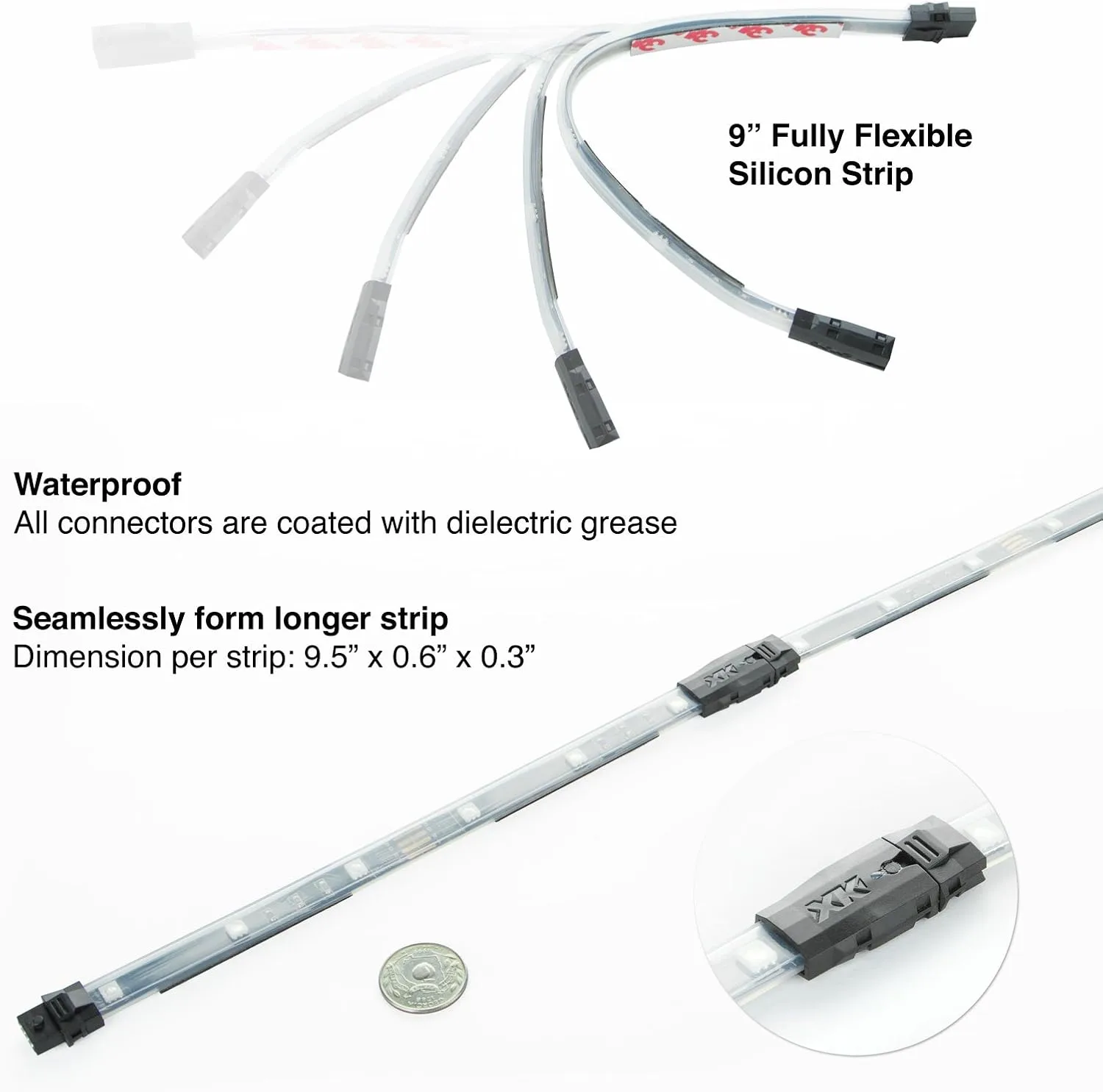 XKGLOW chrome App Control Car Mini LED Accent Light Kit - Interior Interior Kit