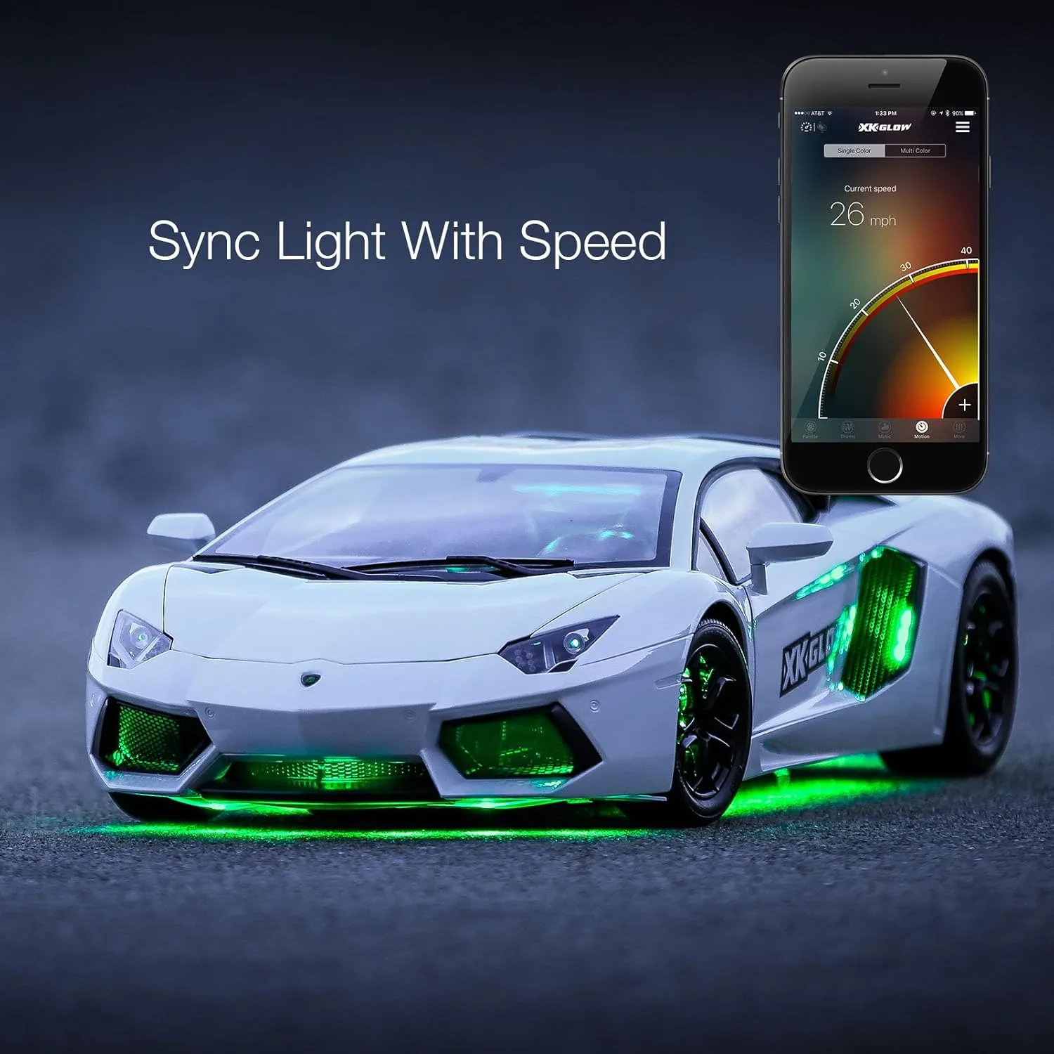 XKGLOW chrome App Control Car Mini LED Accent Light Kit - Interior Interior Kit