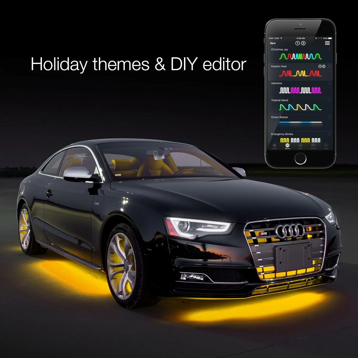 XKGLOW chrome App Control Car Mini LED Accent Light Kit - Interior Interior Kit