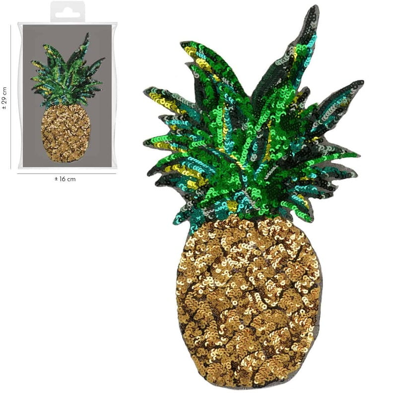 Applicazione Termo Ananas di Paillettes Amarena Applicazione Termo Ananas di Paillettes Amarena