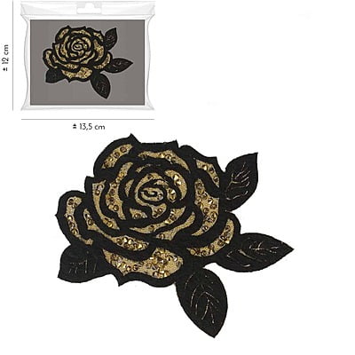 Applicazione Termo con Strass e Pietre Oro, 18581 Applicazione Termo con Strass e Pietre Oro, 18581