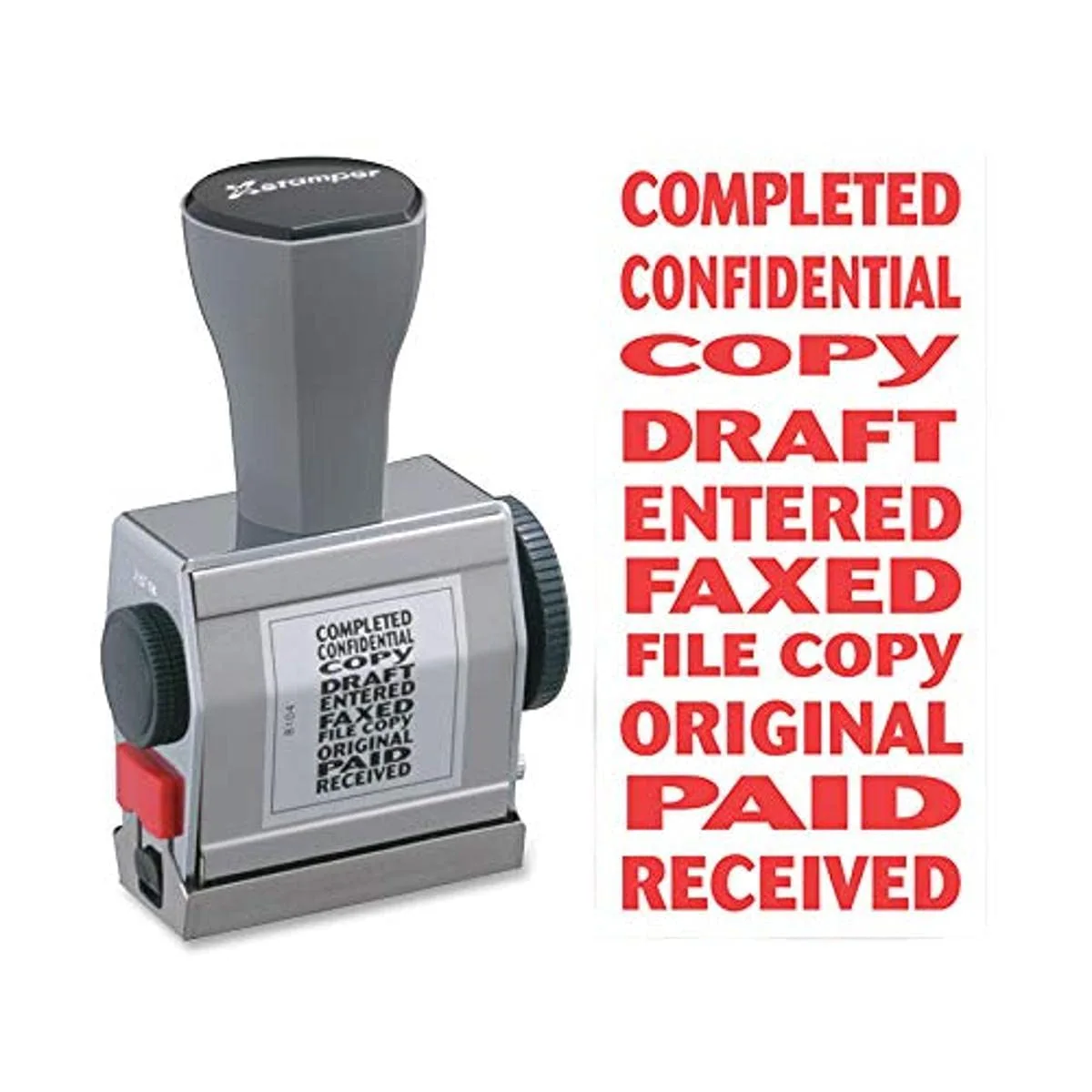 Xstamper 10-In-1 Phrase Stamp, Red