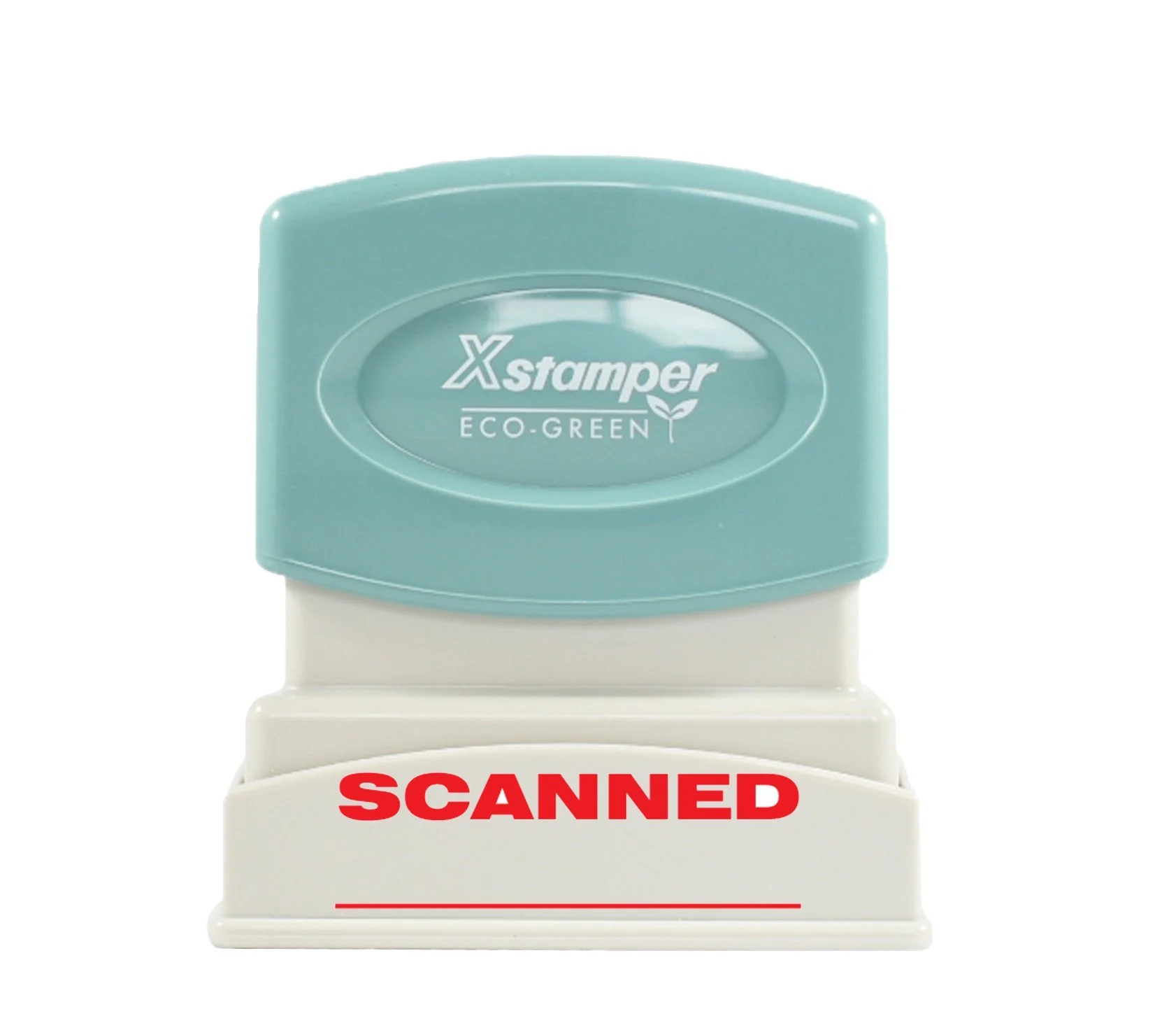 Xstamper 1829 SCANNED Pre-Inked Stamp, Red Ink, 1/2 x 1-5/8 in.