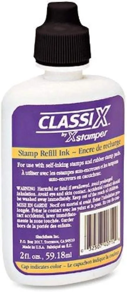 Xstamper Classix Custom Self-Inking Refill - Black Ink - 2 fl oz