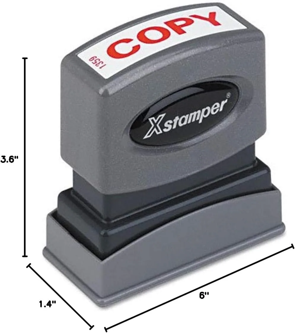 Xstamper One-Color Title Message Stamp, "Copy", Pre-Inked/Re-Inkable, Red (1359)