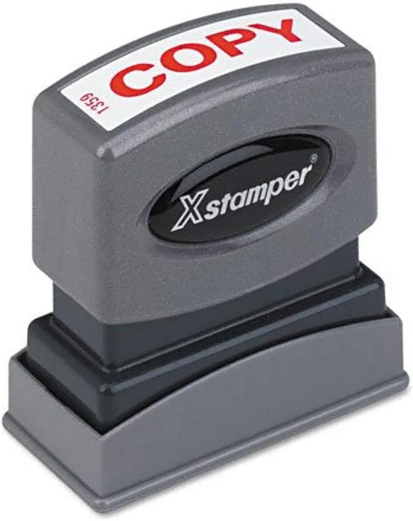 Xstamper One-Color Title Message Stamp, "Copy", Pre-Inked/Re-Inkable, Red (1359)