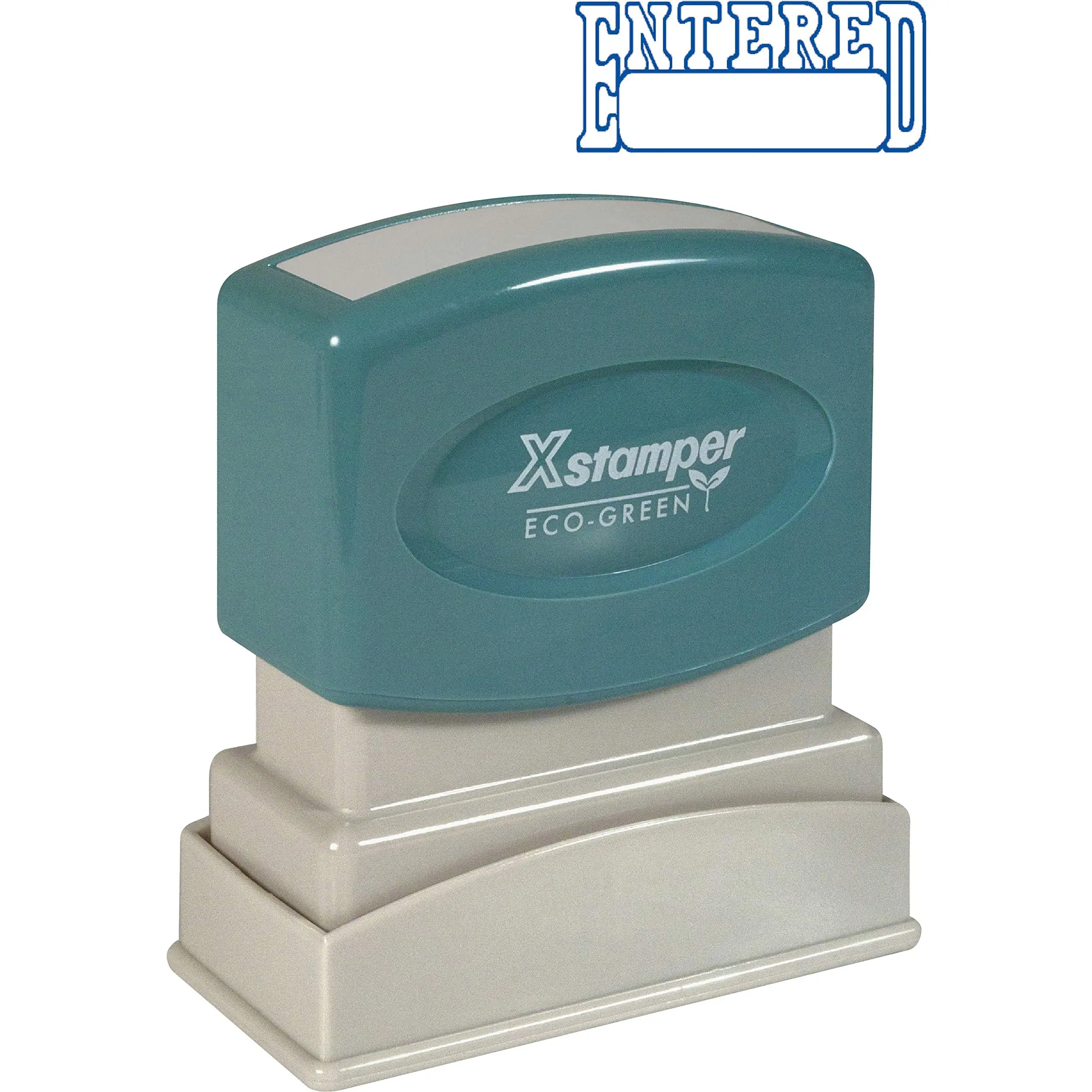 Xstamper Entered Pre-Inked Title Stamp, Blue, 1/2 x 1-5/8 in (XST1205)