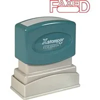 Xstamper Pre-Inked Faxed Message Stamp, Red – 0.50 x 1.62 in