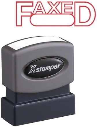 Xstamper Pre-Inked Faxed Message Stamp, Red – 0.50 x 1.62 in