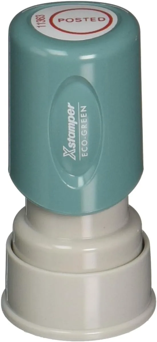Xstamper Pre-Inked POSTED Stamp, 5/8-Inch, Red (XST11363)