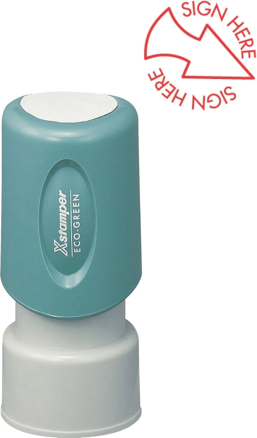 Xstamper Pre-Inked SIGN HERE Stamp, 5/8" Impression, Pink, Recycled (XST11425)