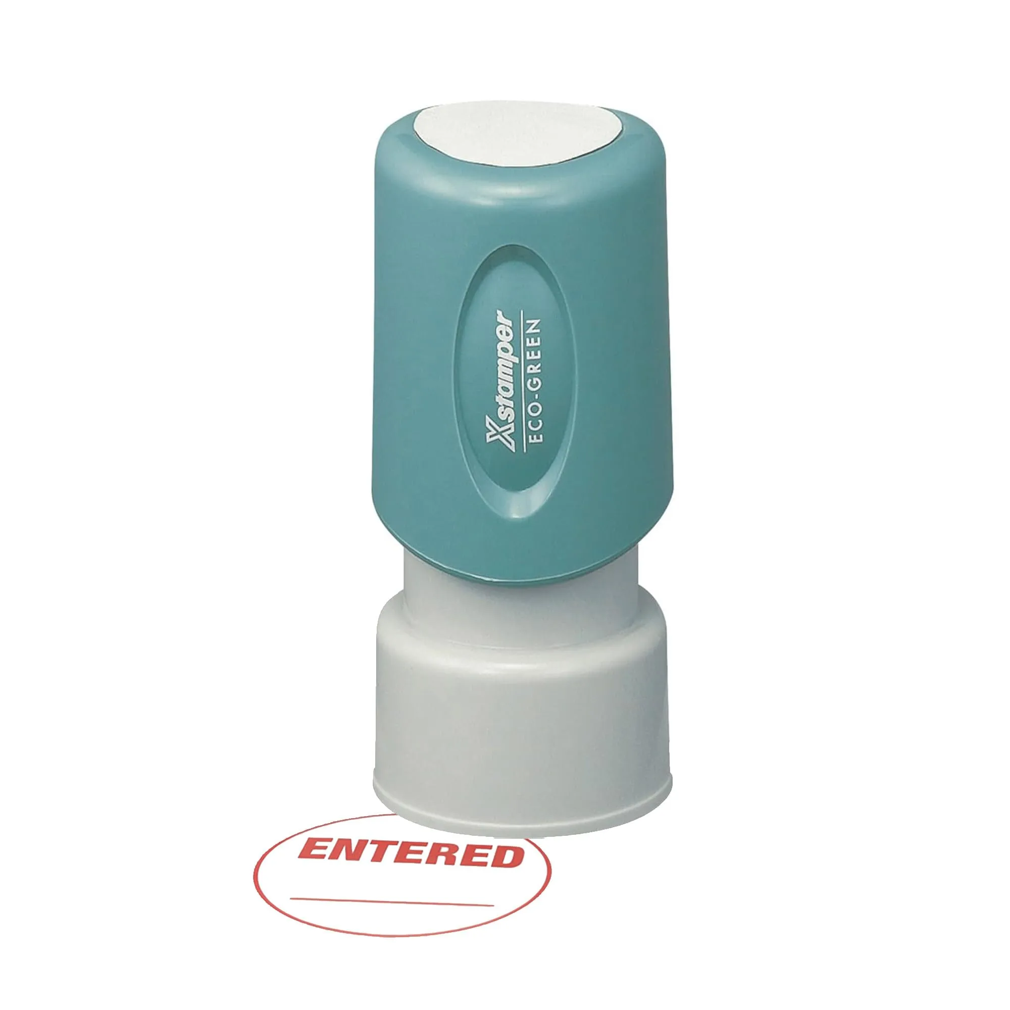 Shachihata Xstamper(R) One-Color Specialty Stamp, Round, Entered, Red (11418)