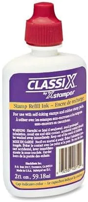 Xstamper Classix Custom Self-Inking Refills - Red Ink - 2 fl oz