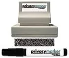 Xstamper Secure Privacy Stamp Kit - 1in x 2.65in Impression - Black - 1 Pack