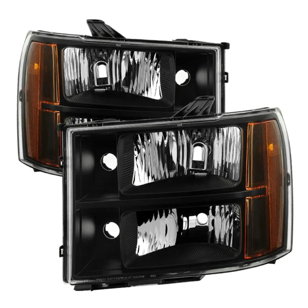 Xtune Spyder Headlight for GMC Sierra 07-13 - Black Crystal