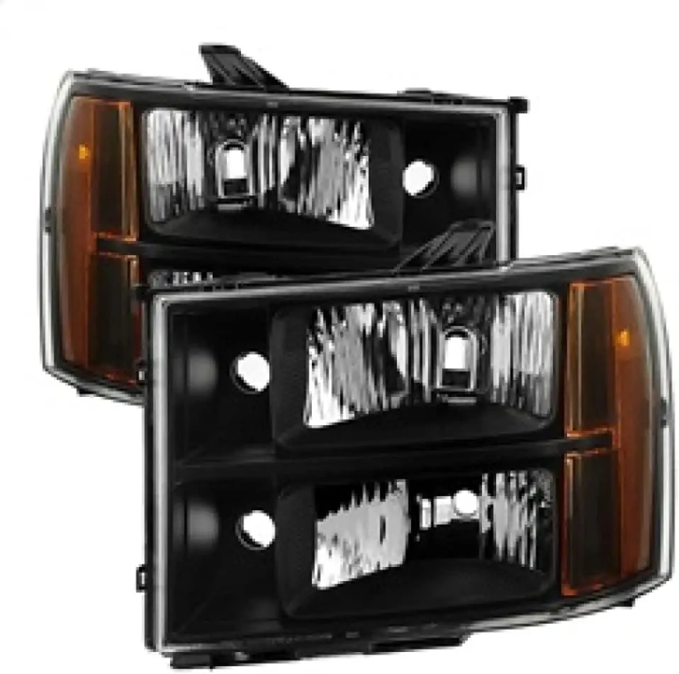 Xtune Spyder Headlight for GMC Sierra 07-13 - Black Crystal