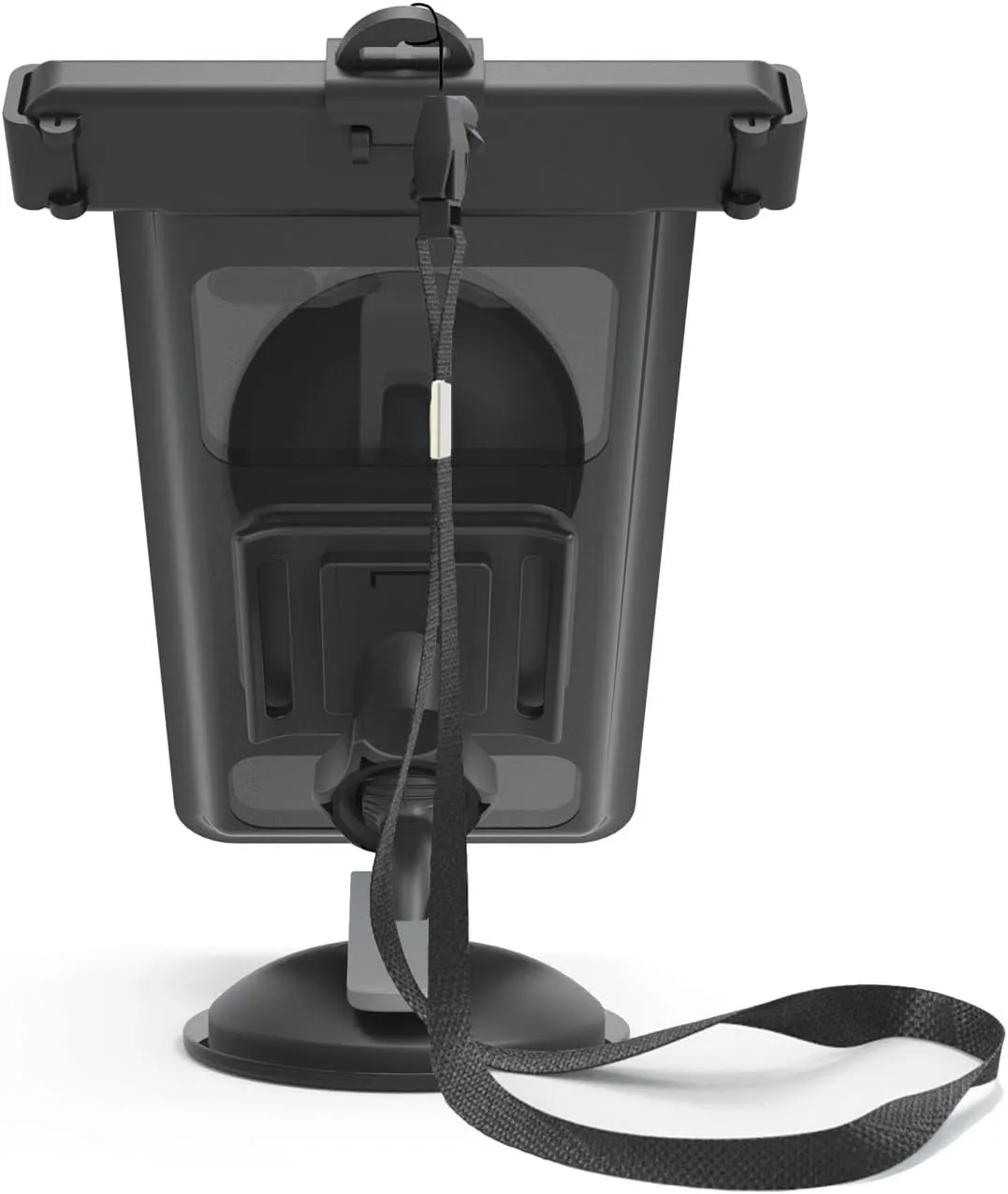 Griplox Waterproof Suction Cup Phone Mount w/ Tether & Pouch for Boats, Kayaks, Marine Use