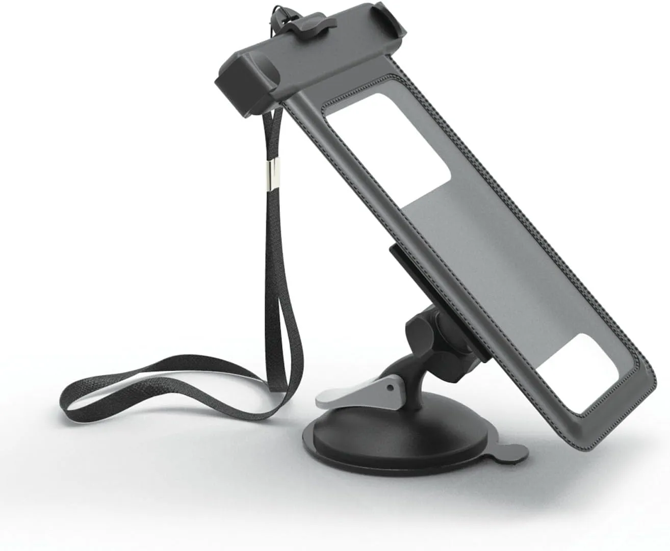 Griplox Waterproof Suction Cup Phone Mount w/ Tether & Pouch for Boats, Kayaks, Marine Use