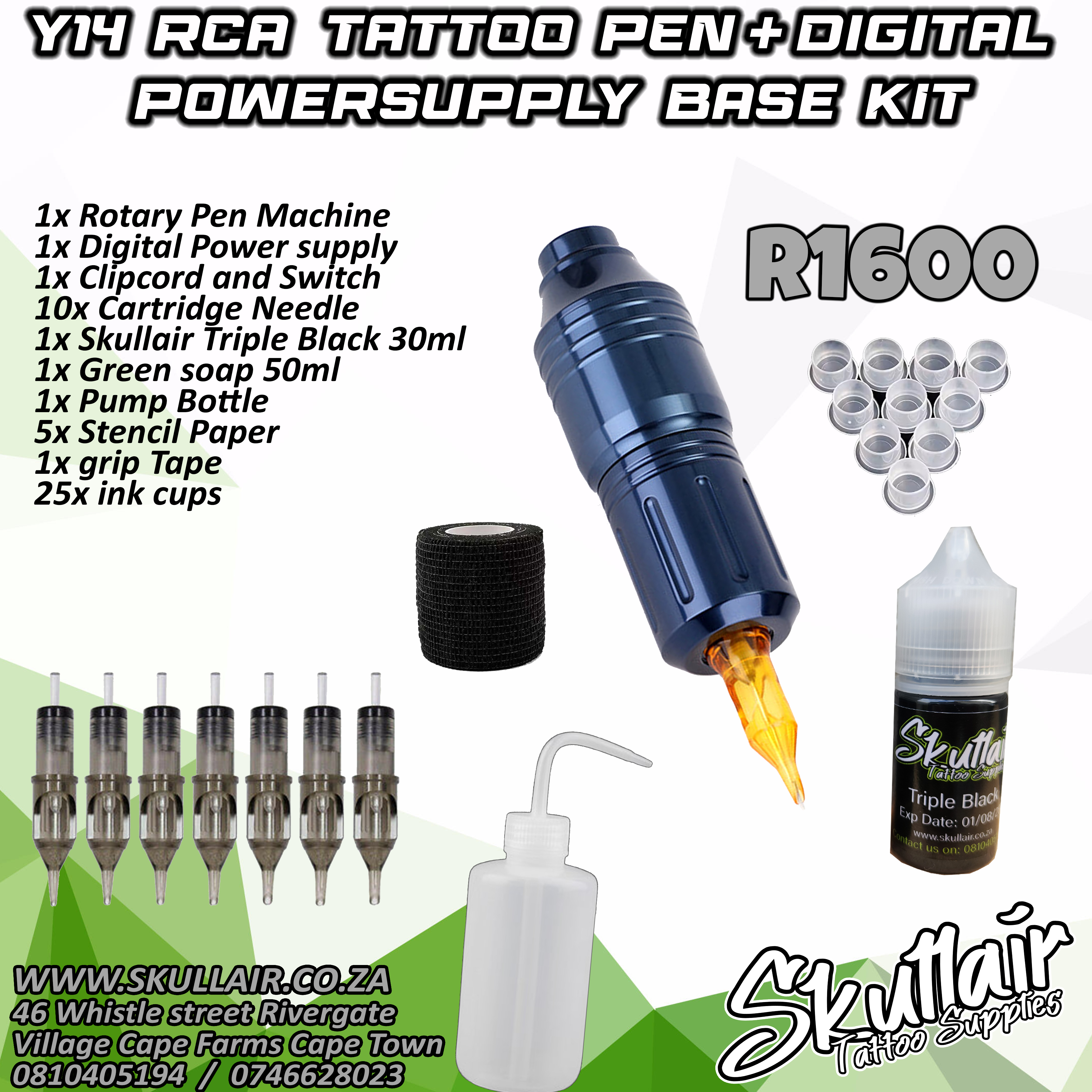 Y14 RCA Wired base tattoo kit