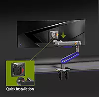 NB NORTH BAYOU G70 GAMING Monitor Stand ARM RGB DESK MOUNT - 22-inch up to 60-inch monitors