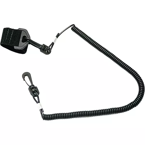 YakGear 01-0055 Coiled Fishing Rod Leash - 24", Black