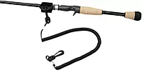 YakGear 01-0055 Coiled Fishing Rod Leash - 24", Black