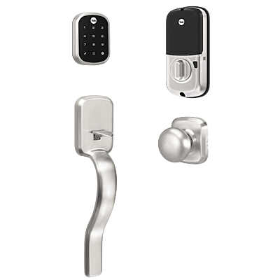 Yale Assure Lock SL, Key-Free Touchscreen Lock, with Ridgefield Handleset Yale Assure Lock SL, Key-Free Touchscreen Lock, with Ridgefield Handleset