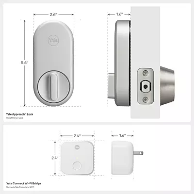 Yale Approach Retrofit Smart Lock, Wi-Fi Yale Approach Retrofit Smart Lock, Wi-Fi