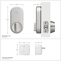 Yale Approach Retrofit Smart Lock, Wi-Fi Yale Approach Retrofit Smart Lock, Wi-Fi