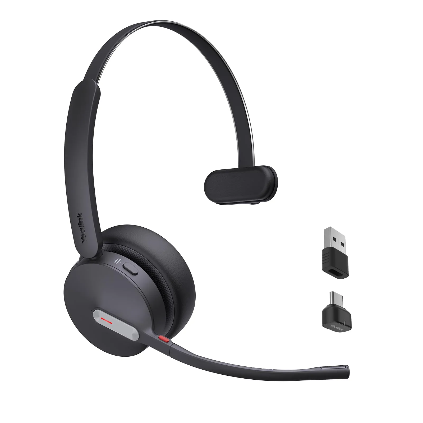 Yealink BH70 Mono UC Wireless Bluetooth Headset with Microphone, USB-C to A, Black