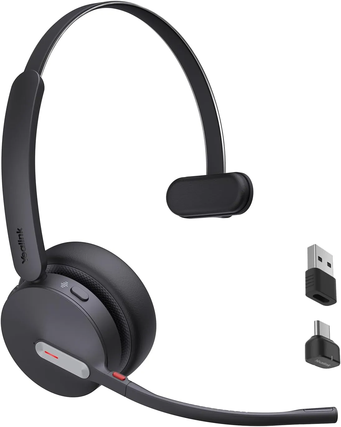 Yealink BH70 Mono UC Wireless Bluetooth Headset with Microphone, USB-C to A, Black