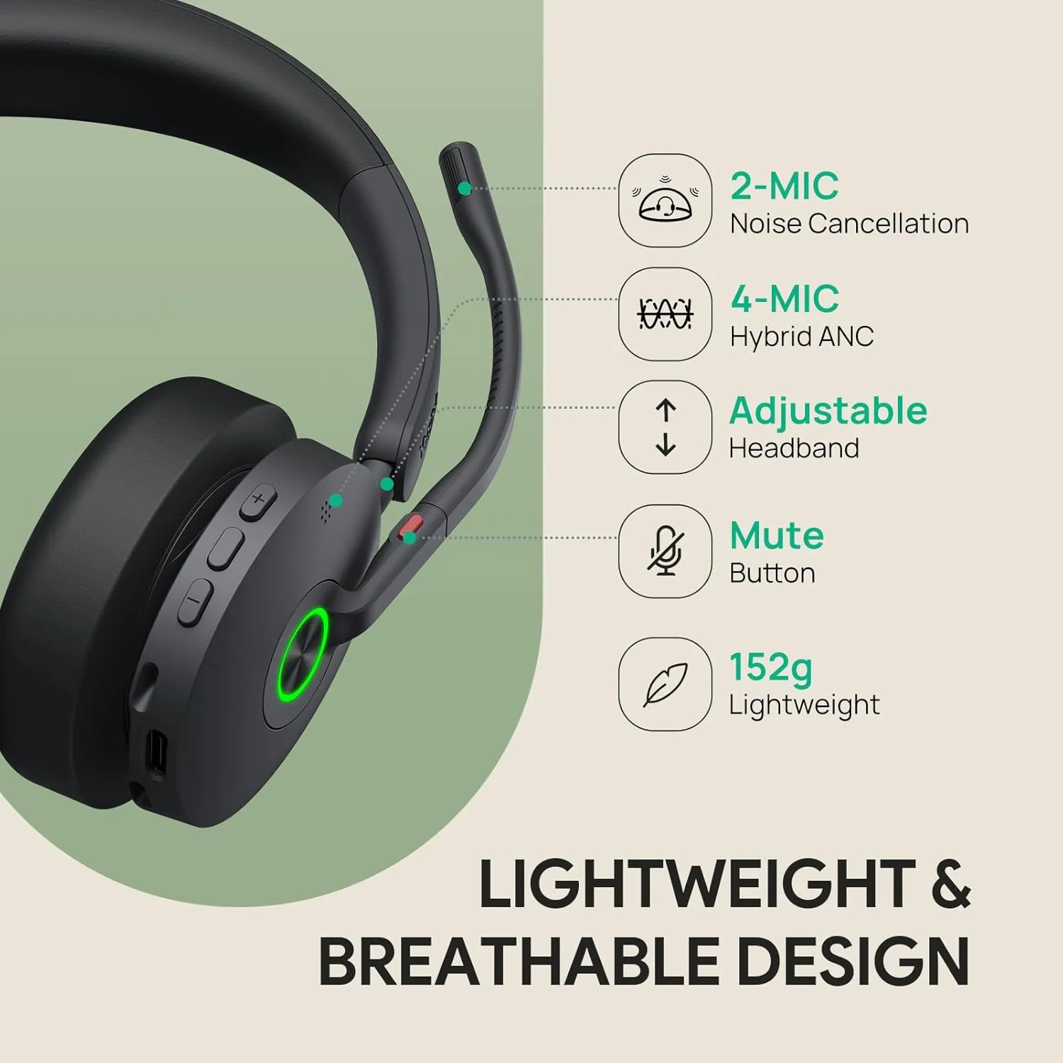 Yealink BH74 ANC Wireless Bluetooth Headset