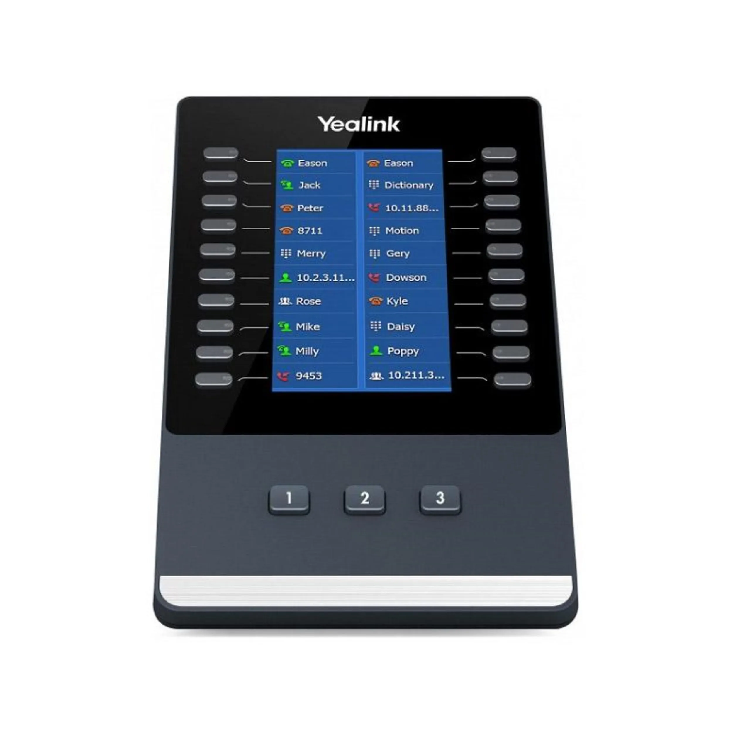 Yealink T4U Series Expansion Module, 4.3 272 x 480-pixel Color Screen, Color Icons