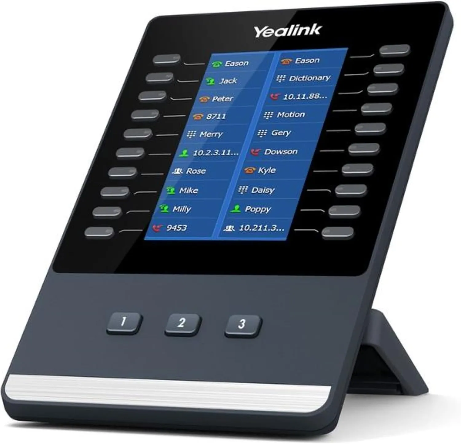 Yealink T4U Series Expansion Module, 4.3 272 x 480-pixel Color Screen, Color Icons