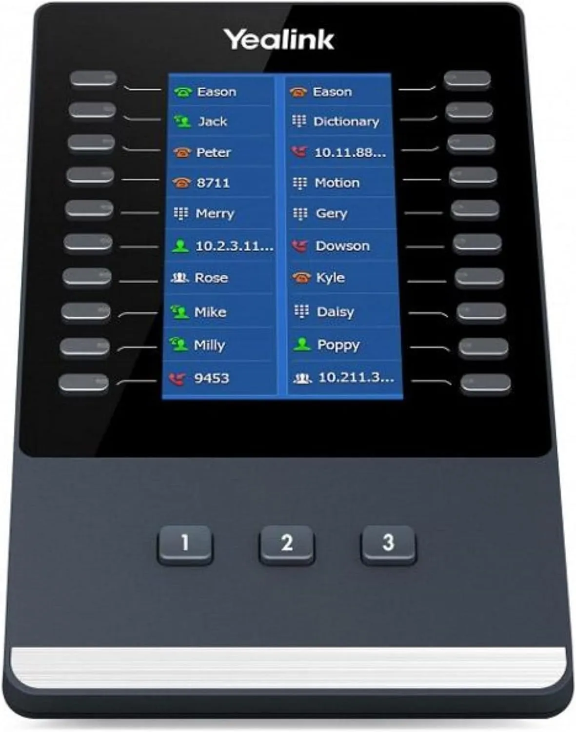 Yealink T4U Series Expansion Module, 4.3 272 x 480-pixel Color Screen, Color Icons