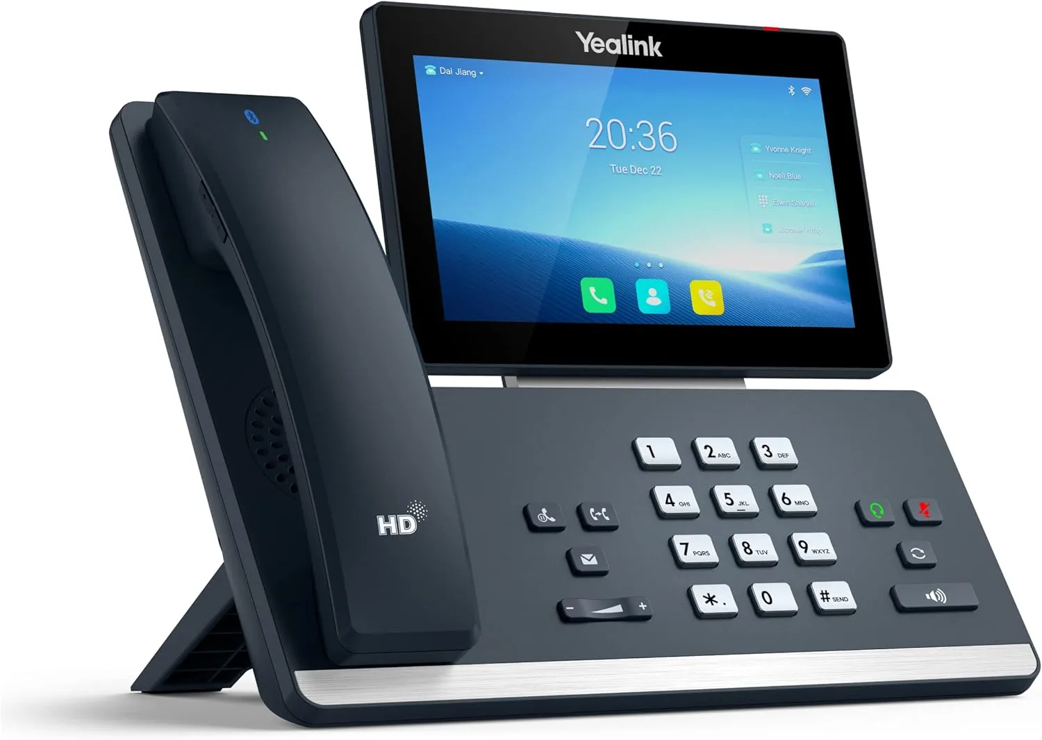 Yealink T58W Pro Smart Business Phone Android 9 with Bluetooth Wireless Handset Not Included Power Adaptor